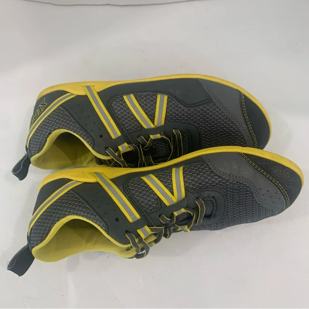 Xero Prio Men's Sz 8.5 Grey Yellow Barefoot Minimalist Zero Drop Shoes